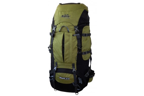 Trekkingrucksack Mount 60 + 10 aus Cordura (Grün)